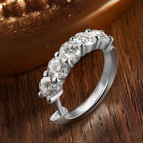 Brincos de Argola em Prata 925 com Moissanite Radiant Loops | Atelier Moissan