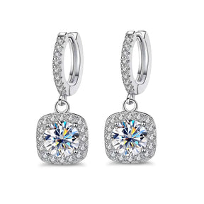 Brincos de Prata 925 com Moissanite Classic Shine | Atelier Moissan