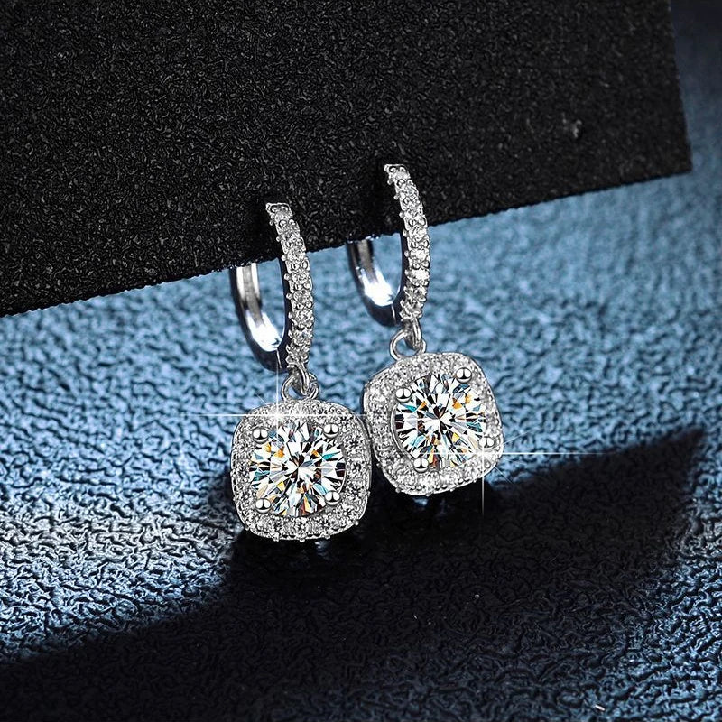 Brincos de Prata 925 com Moissanite Classic Shine | Atelier Moissan