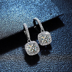Brincos de Prata 925 com Moissanite Classic Shine | Atelier Moissan