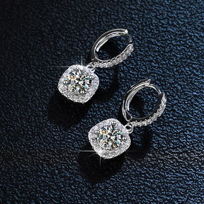 Brincos de Prata 925 com Moissanite Classic Shine | Atelier Moissan