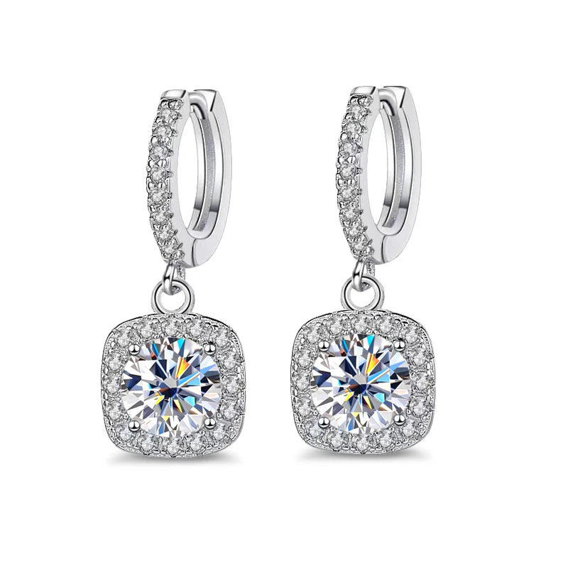 Brincos de Prata 925 com Moissanite Classic Shine | Atelier Moissan