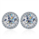 Brincos de Prata 925 com Moissanite Elegance | Atelier Moissan