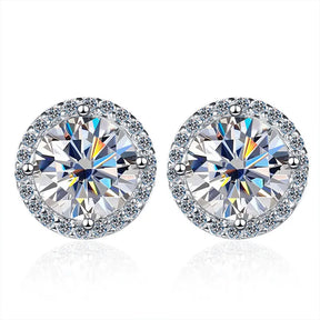 Brincos de Prata 925 com Moissanite Elegance | Atelier Moissan