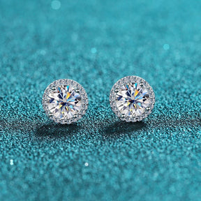 Brincos de Prata 925 com Moissanite Elegance | Atelier Moissan