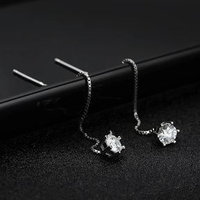 Brincos de Prata 925 com Moissanite Luxury Radiance | Atelier Moissan
