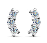 Brincos de Prata 925 com Moissanites Redondos Diamond Glow | Atelier Moissan