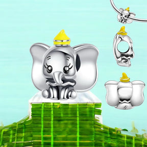 Berloque Dumbo Elefante em Prata 925