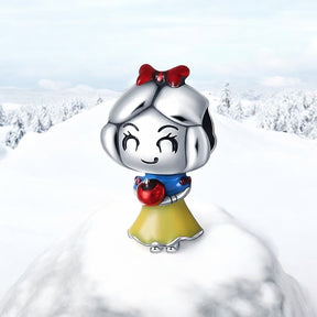 Berloque Branca de Neve com Detalhes em Esmalte Prata 925