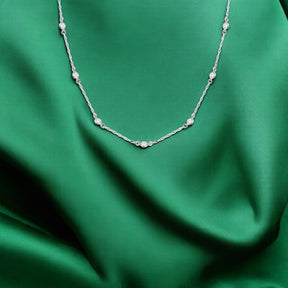 Colar Choker Elos com Zircônia Cristal em Prata 925 – 35cm + Extensor