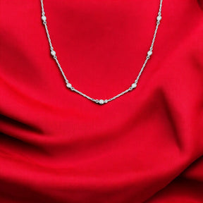 Colar Choker Elos com Zircônia Cristal em Prata 925 – 35cm + Extensor