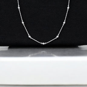 Colar Choker Elos com Zircônia Cristal em Prata 925 – 35cm + Extensor
