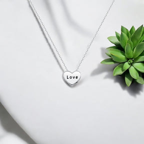 Colar Coração Love em Prata 925 – 40cm + Extensor