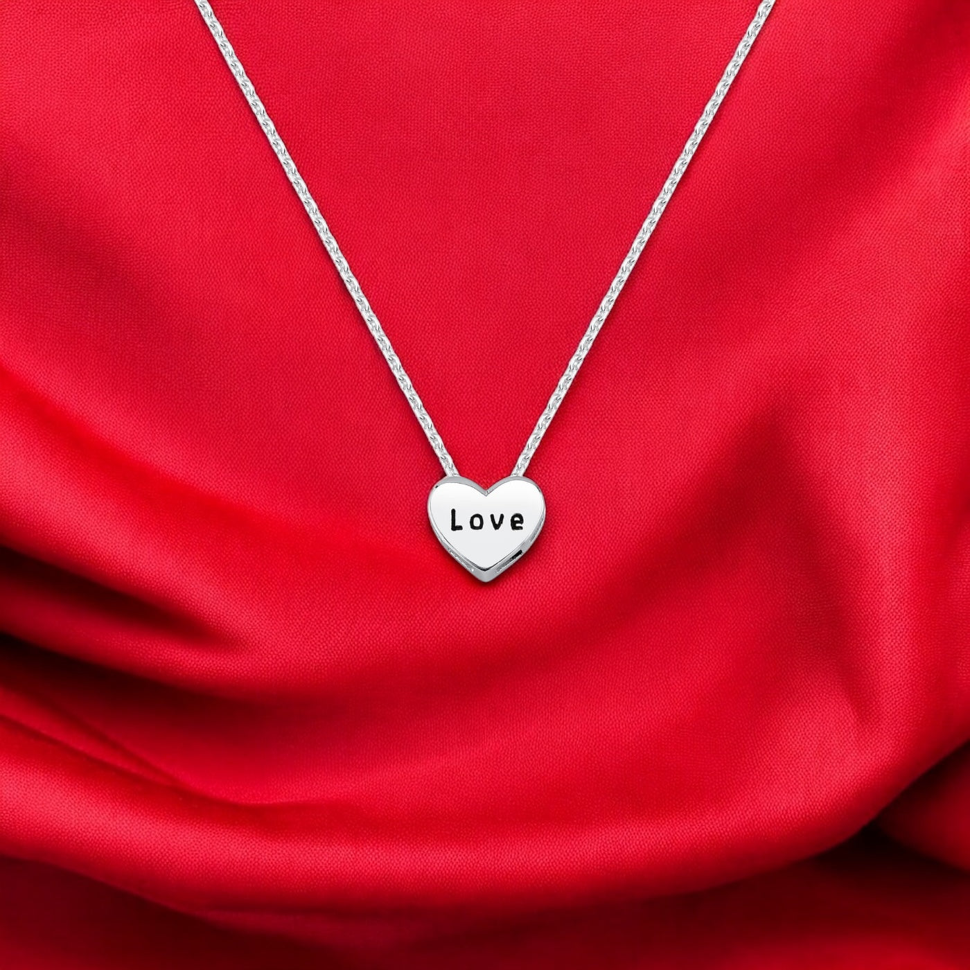 Colar Coração Love em Prata 925 – 40cm + Extensor