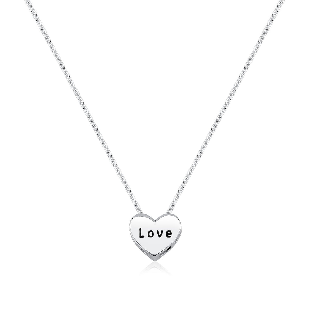 Colar Coração Love em Prata 925 – 40cm + Extensor