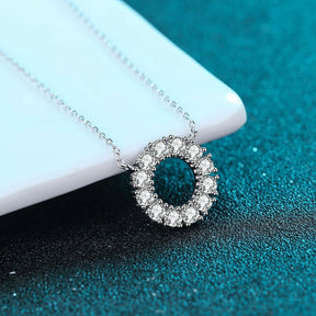 Colar Full Moissanite Round Pendant | Atelier Moissan