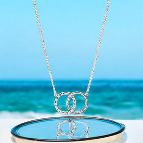 Colar Inspiração Pandora Prata 925 - Elos Entrelaçados com Zircônias