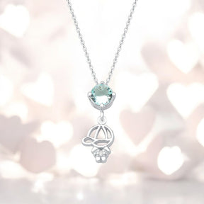 Colar Menino com Zircônia Aquamarine 6mm – Prata 925 | 40cm + Extensor