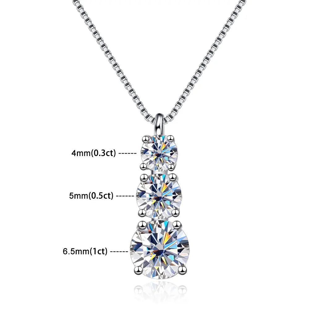 Colar Moissanite Elegance Prata 925 com Ouro Branco 18k | Atelier Moissan