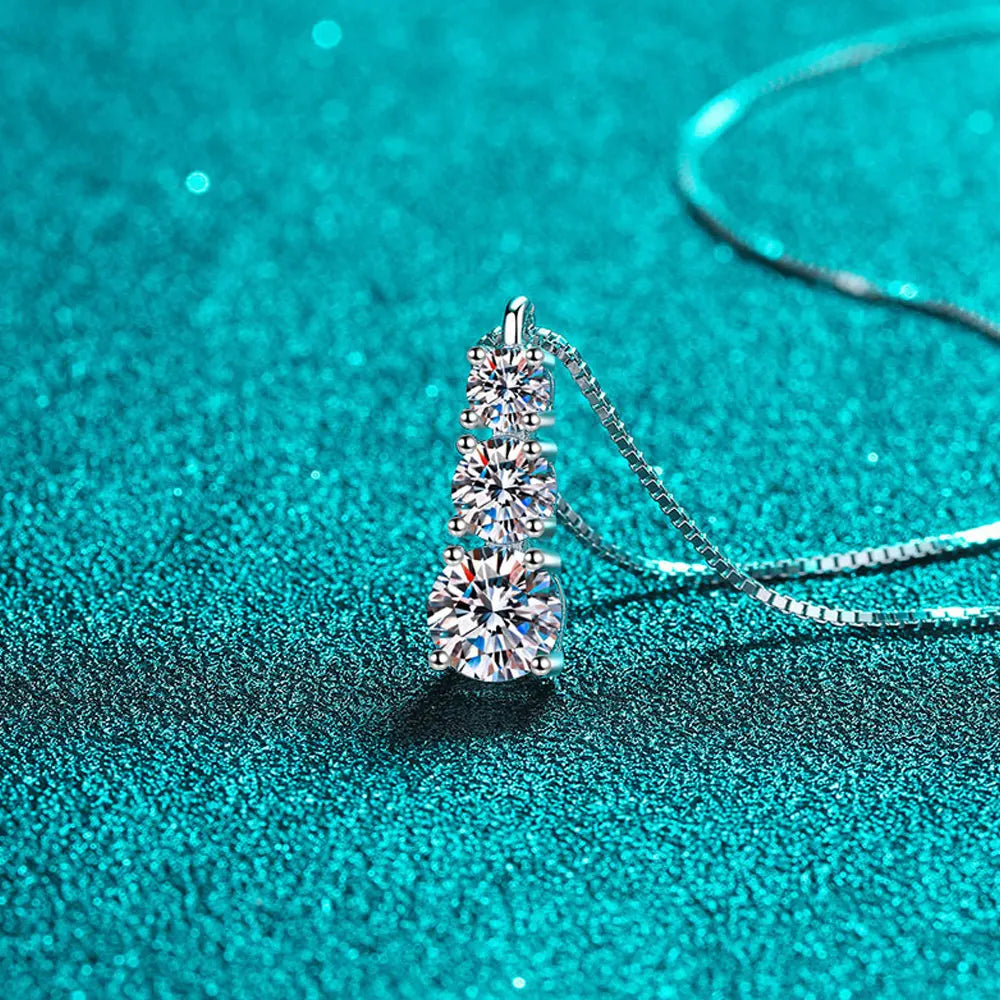 Colar Moissanite Elegance Prata 925 com Ouro Branco 18k | Atelier Moissan