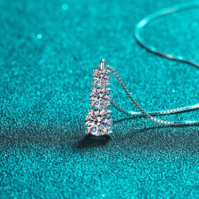 Colar Moissanite Elegance Prata 925 com Ouro Branco 18k | Atelier Moissan