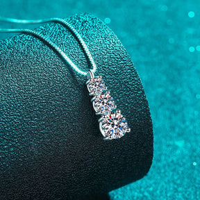 Colar Moissanite Elegance Prata 925 com Ouro Branco 18k | Atelier Moissan