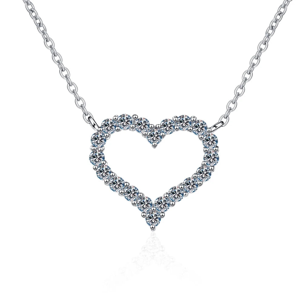 Colar Moissanite com Pingente de Coração | Atelier Moissan