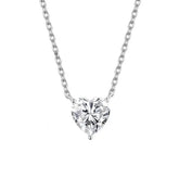 Colar de Prata 925 com Moissanite Coração Heart Glow | Atelier Moissan