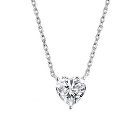 Colar de Prata 925 com Moissanite Coração Heart Glow | Atelier Moissan