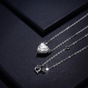 Colar de Prata 925 com Moissanite Coração Heart Glow | Atelier Moissan