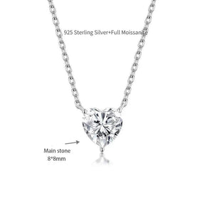 Colar de Prata 925 com Moissanite Coração Heart Glow | Atelier Moissan