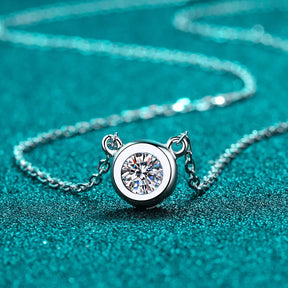 Colar de Prata 925 com Moissanite Stellar Elegance | Atelier Moissan