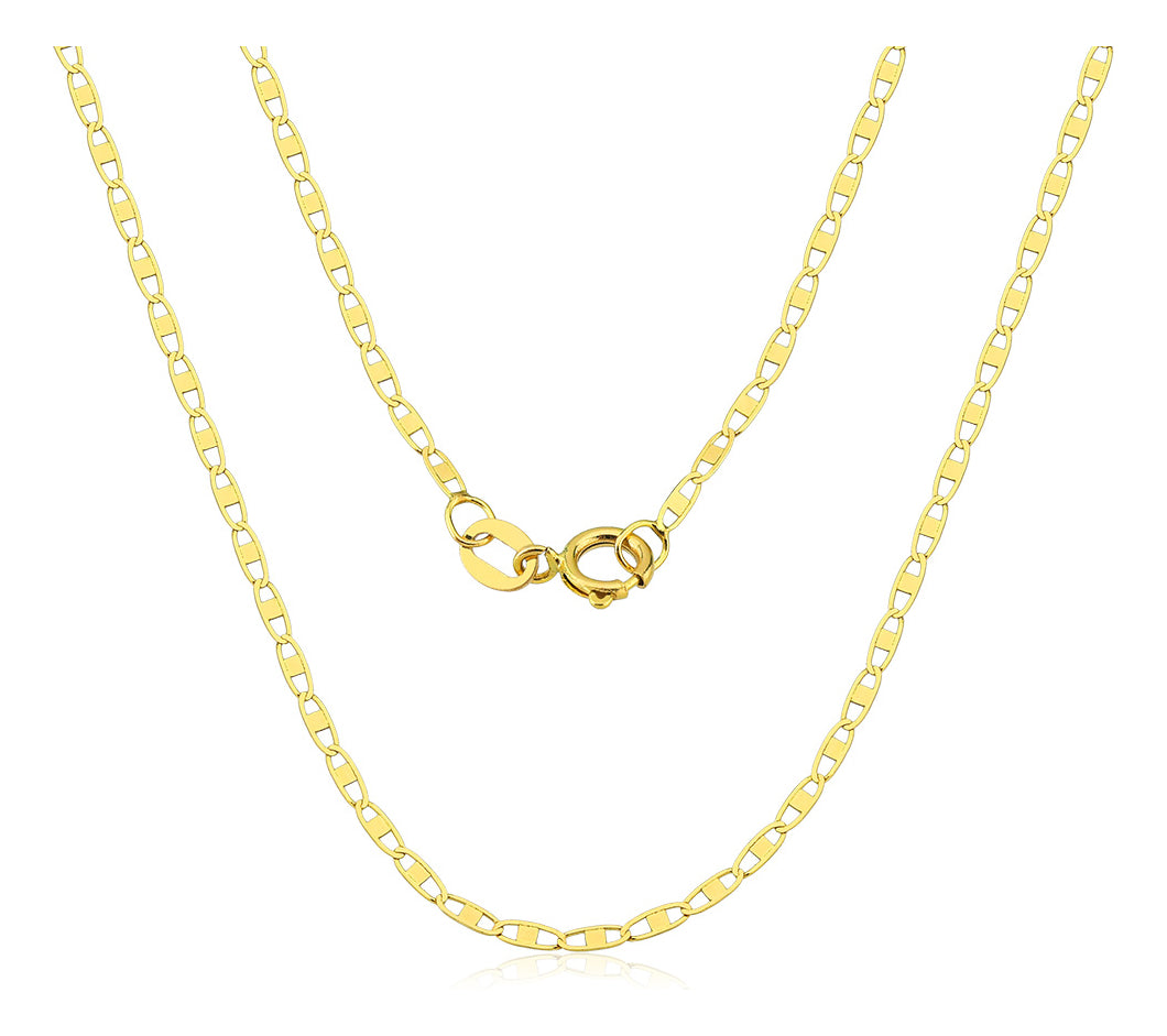 Corrente Piastrine 50cm Folheada a Ouro 18K