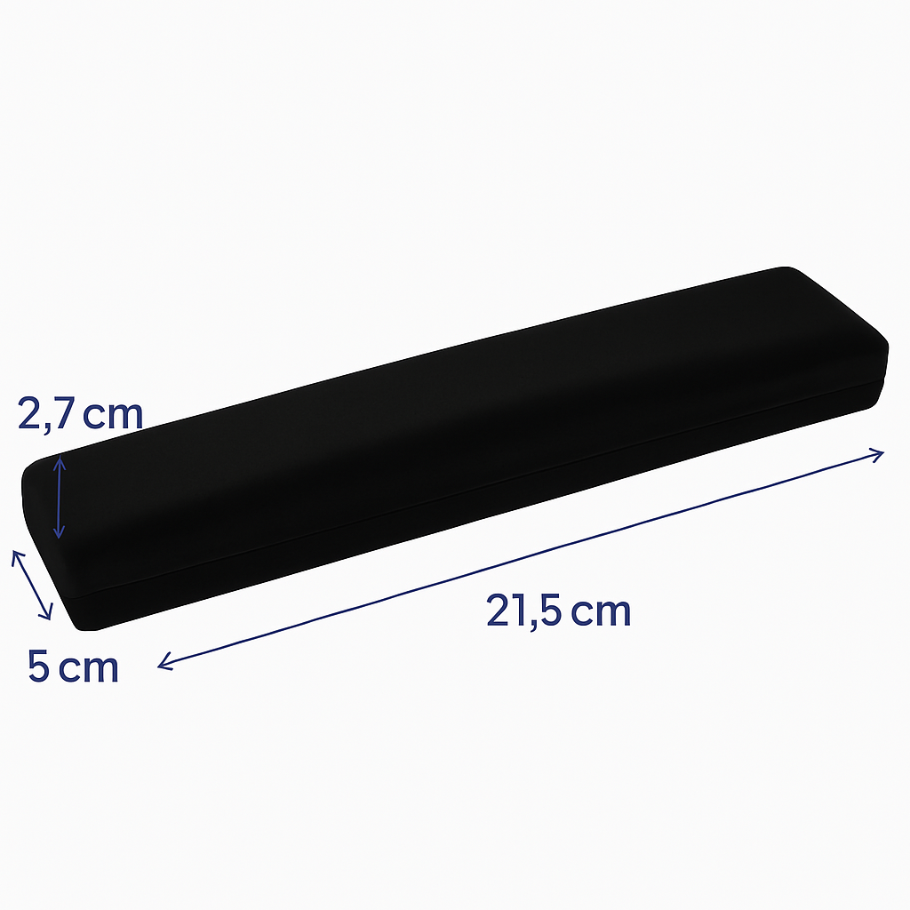 Estojo de Veludo Preto para Pulseira com Elástico – 21,5cm Luxo