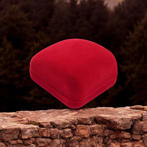 Estojo de Veludo Vermelho para Anel Corte H Atelier Moissan