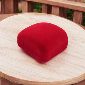 Estojo de Veludo Vermelho para Anel Corte H Atelier Moissan