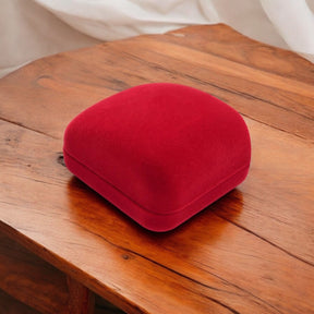 Estojo de Veludo Vermelho para Anel Corte H Atelier Moissan