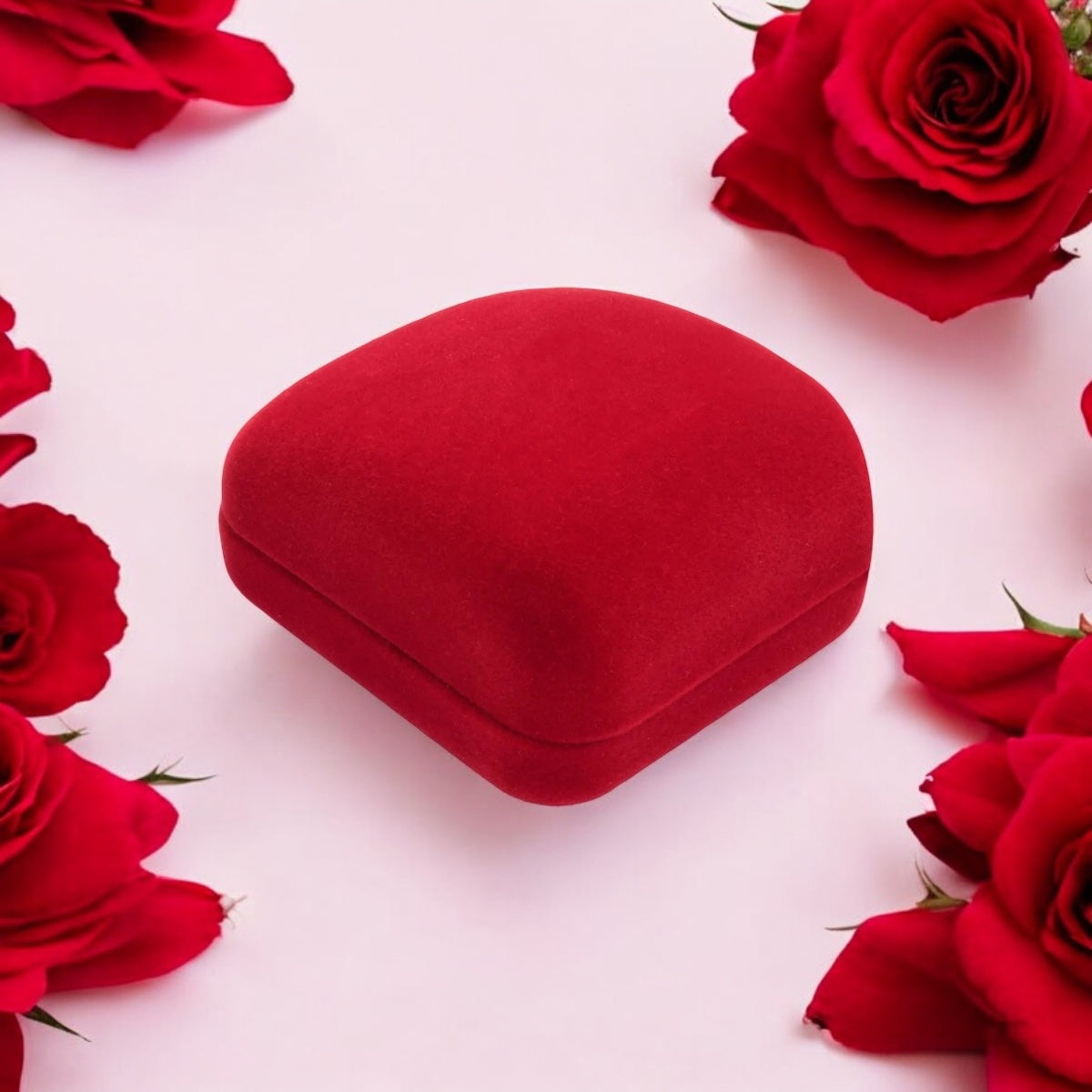 Estojo de Veludo Vermelho para Anel Corte H Atelier Moissan