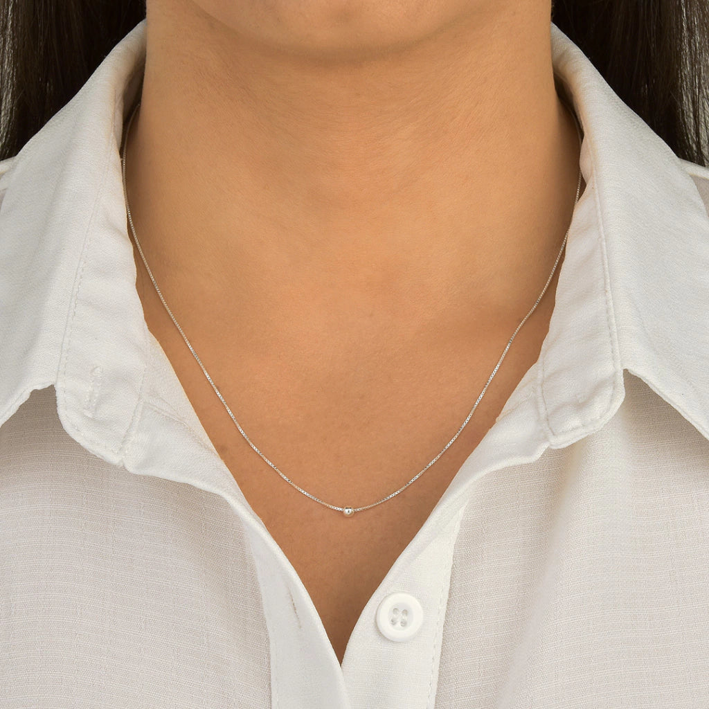 Gargantilha Bolinha 3mm de Prata 9252