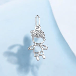 Pingente Menino Cravejado com Micro Zircônia – Prata 925