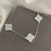 Pulseira 3 Trevos Branco Prata 925