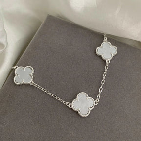 Pulseira 3 Trevos Branco Prata 925