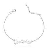 Pulseira Gratidão em Prata 925 – 16cm + 3cm Extensor