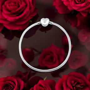 Pulseira Infini Coração com Zircônia em Prata 925 – Tamanho 16cm