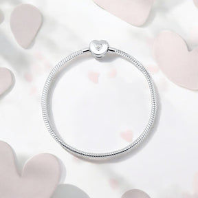 Pulseira Infini Coração com Zircônia em Prata 925 – Tamanho 16cm