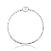 Pulseira Infini Coração com Zircônia em Prata 925 – Tamanho 16cm