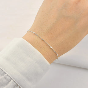 Pulseira Veneziana Diamantada V12 com Bolinha de Prata