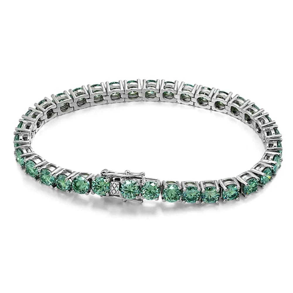 Riviera com Moissanite Verde Green Sparkle | Atelier Moissan