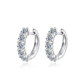 Brincos de Argola em Prata 925 com Moissanite Radiant Loops | Atelier Moissan