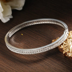aBracelete Elegância de Prata 925 com Moissanites Classic Radiance | Atelier Moissan